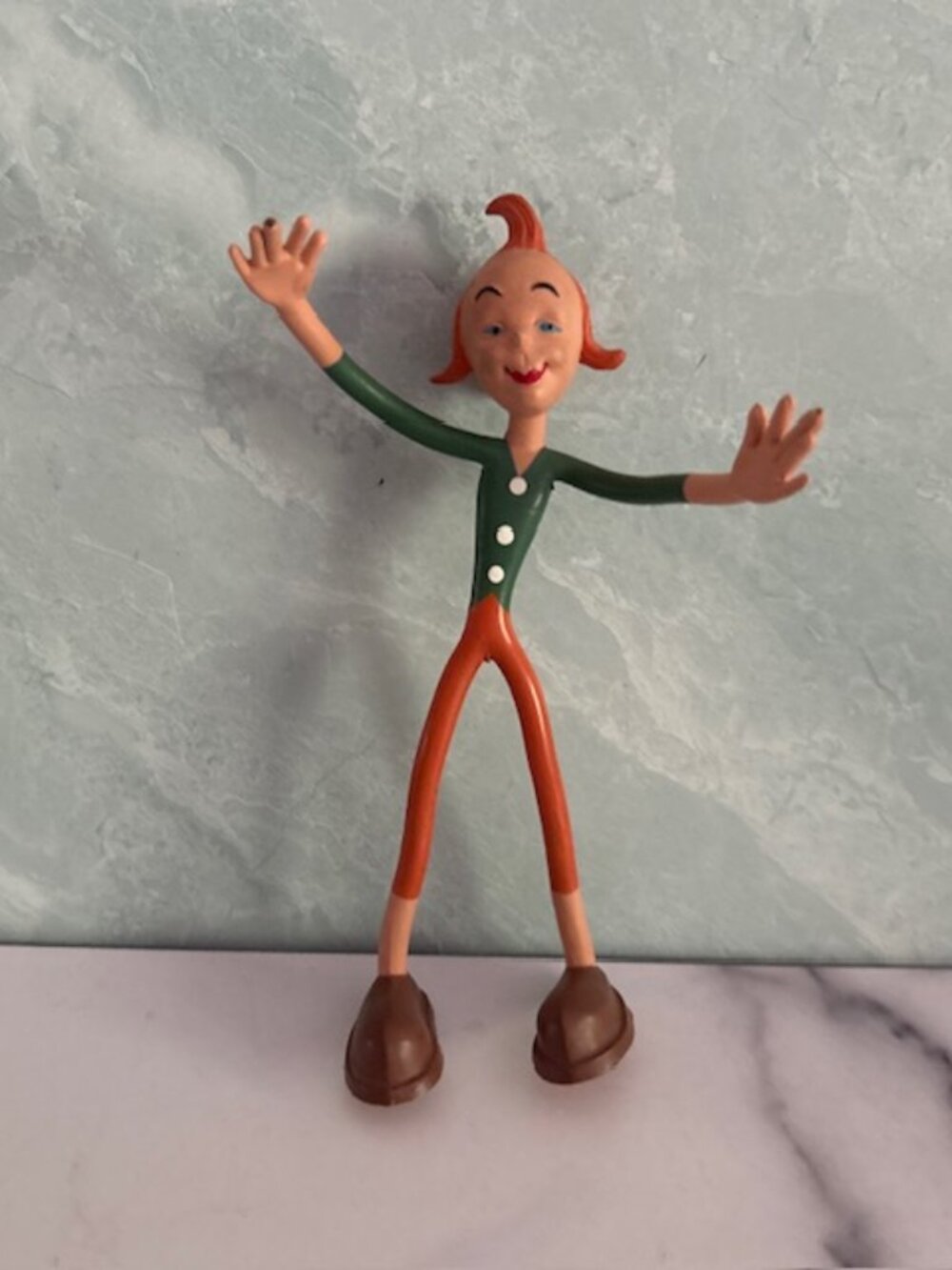 Weird Vintage German Bendy Guy Collectible Figurine SIGNED